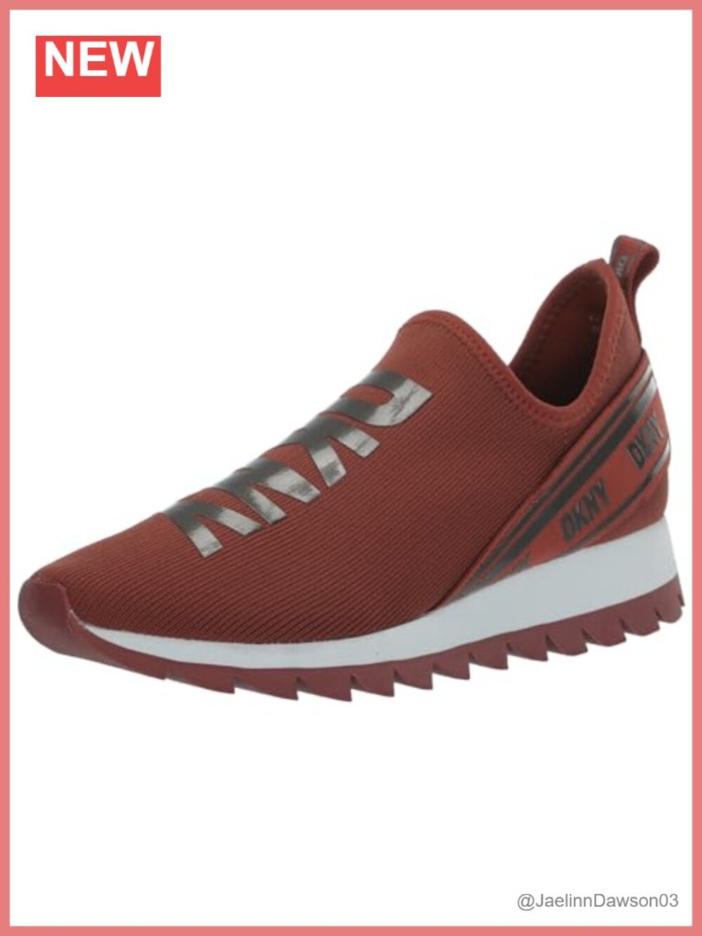 DKNY Azer Slip-On Sneakers Faux Leather Low Top Pull-On Casual